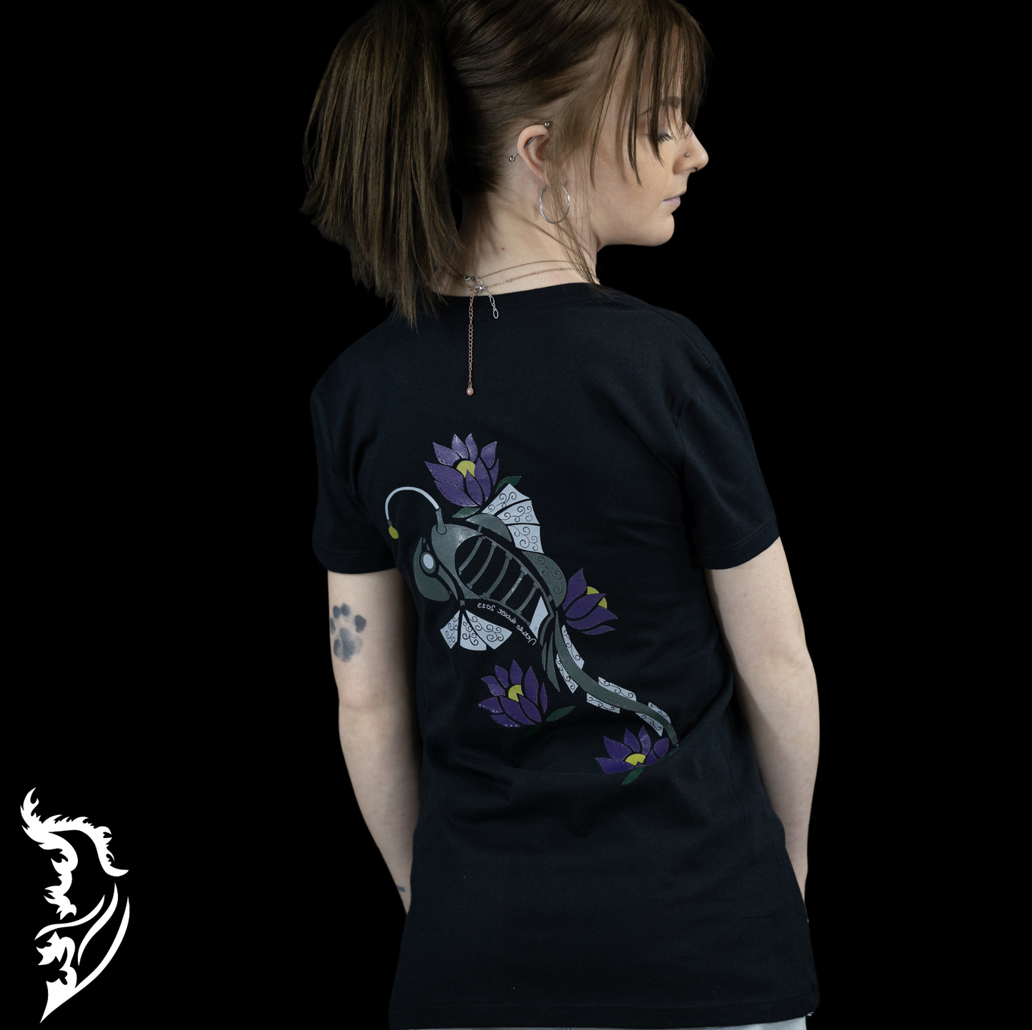 Steampunk Fish Hand-drawn T-Shirt | Ladies