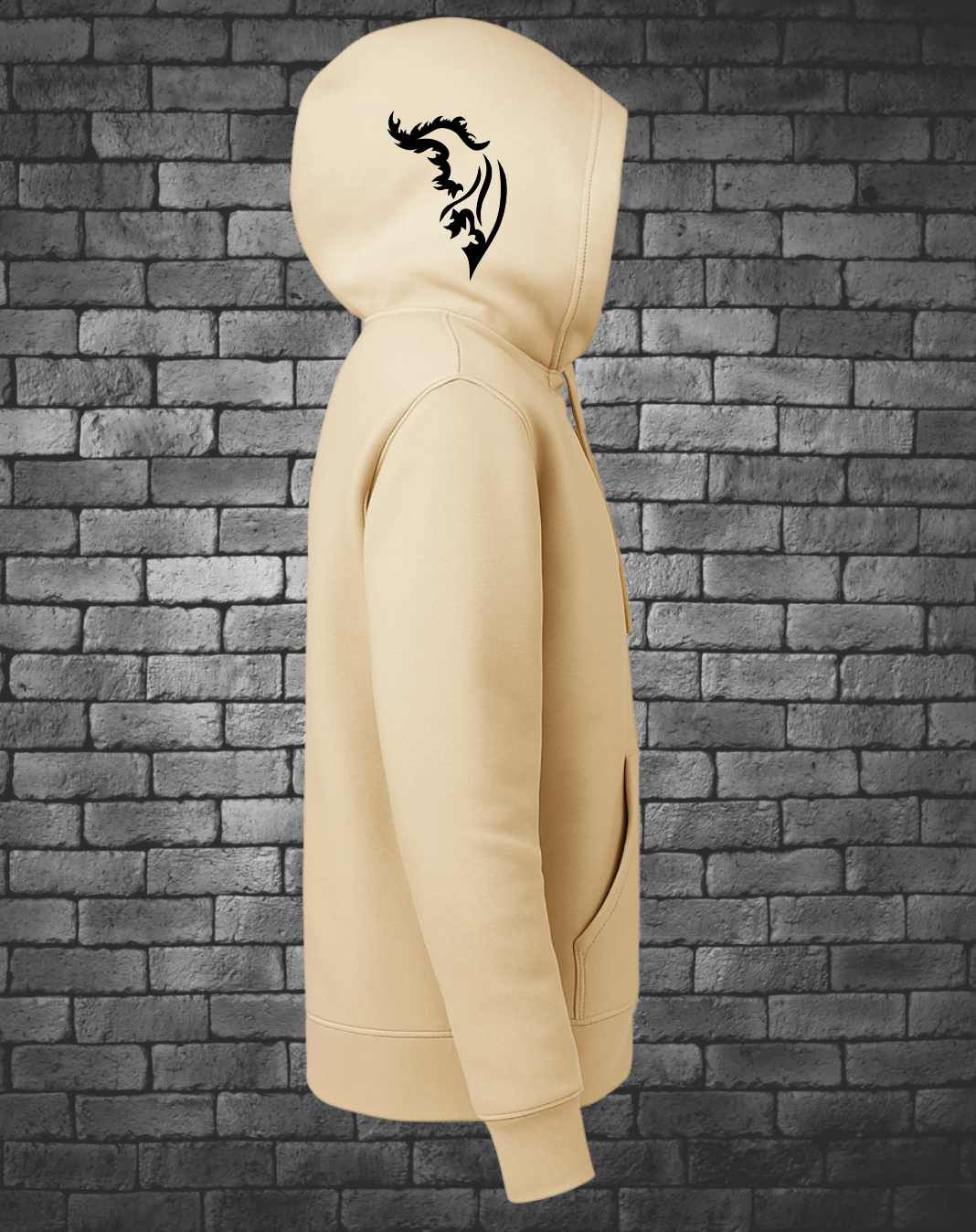 Black Angel Wing Logo on Hood