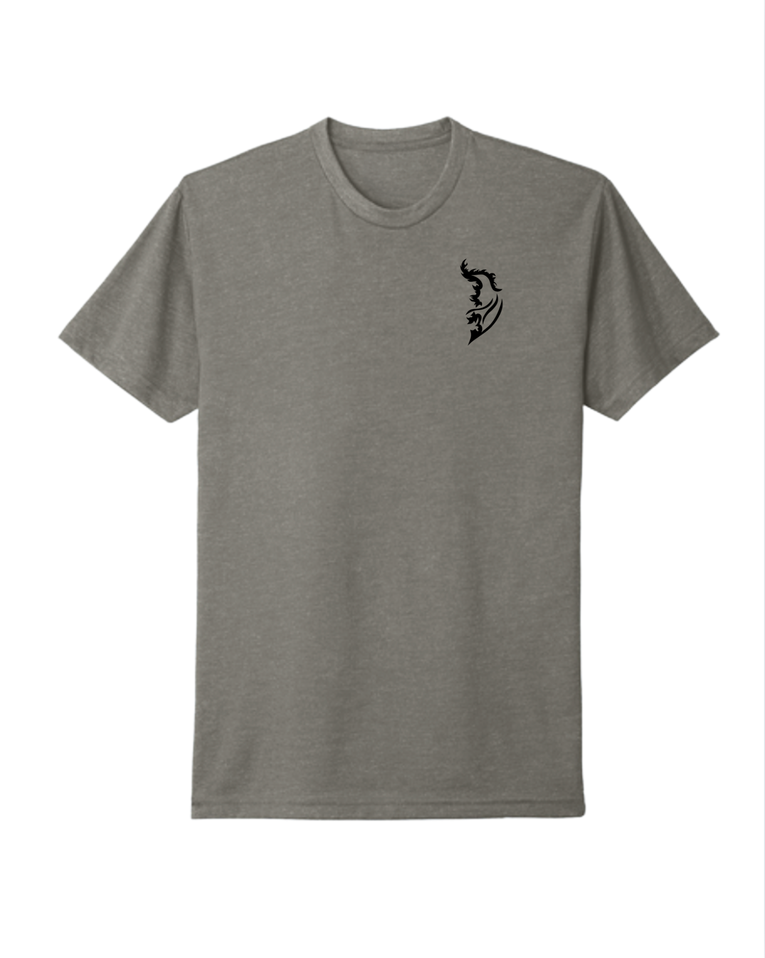 Black Angel Wing Logo on front left chest