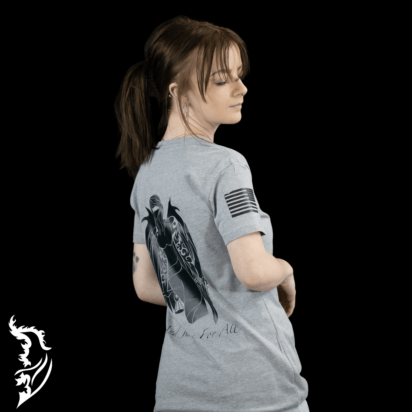 Angel of Justice Hand - drawn Ladies T-Shirt