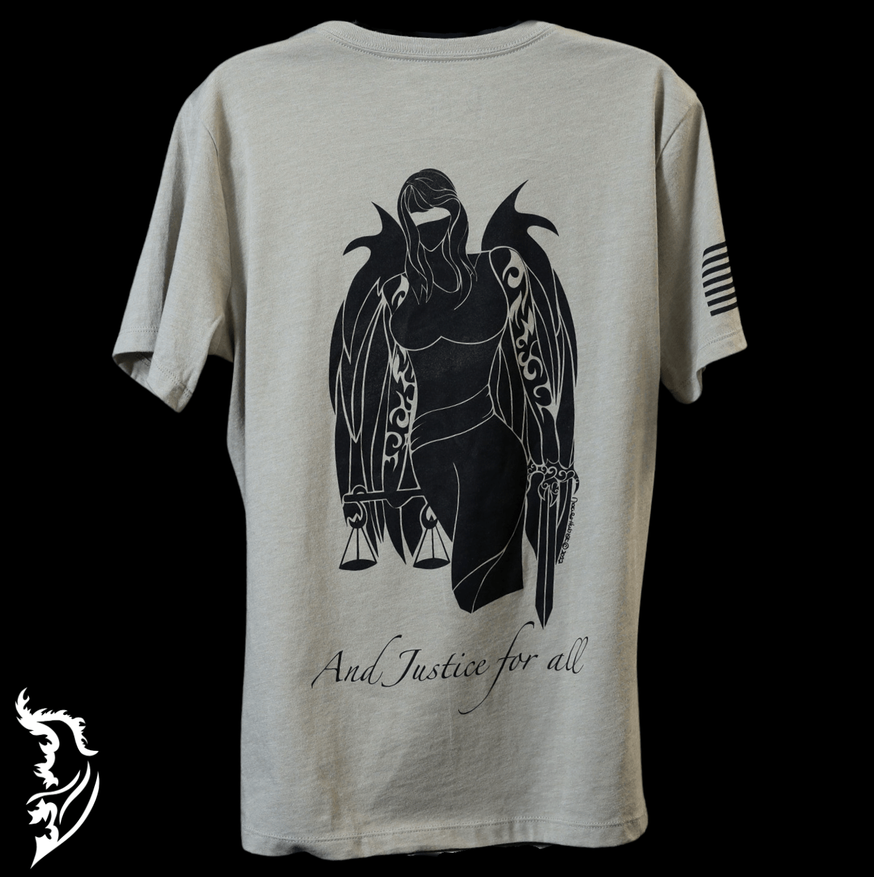 Angel of Justice Hand - drawn Ladies T-Shirt