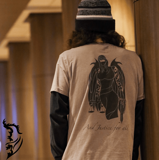 Angel of Justice Hand - drawn Men's T-Shirt | Angel Series