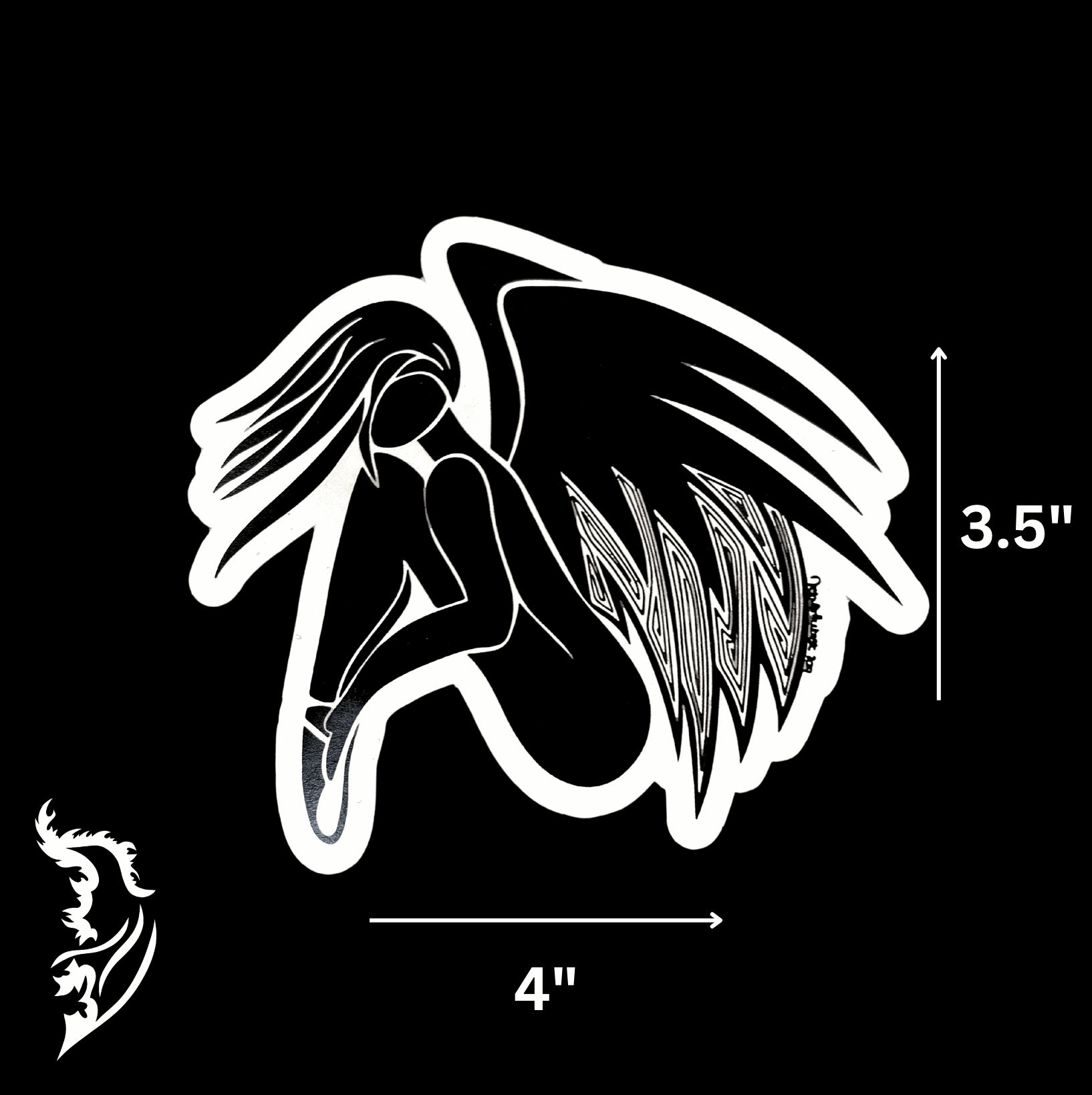 Ballerina Angel - Hand - drawn Vinyl Sticker