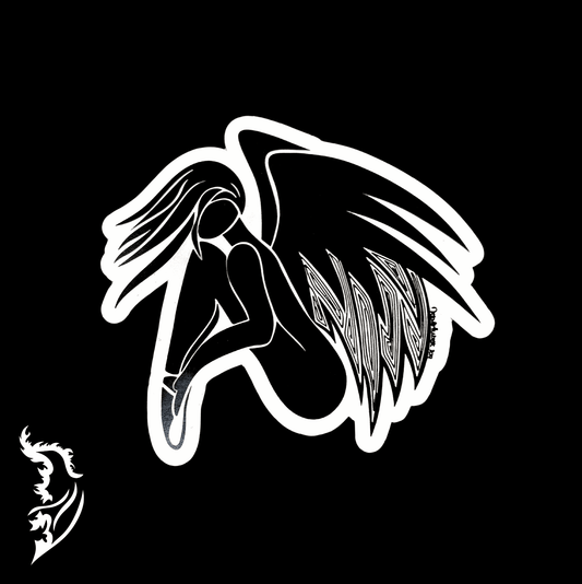 Ballerina Angel - Hand - drawn Vinyl Sticker