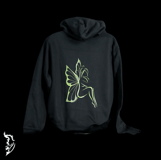 Butterfly Fairy Zip Up Fleece - Lined Hoodie