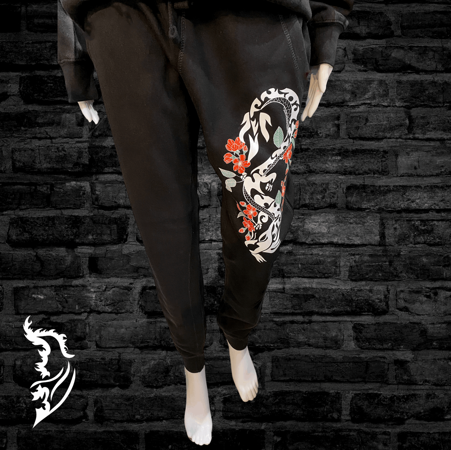 Cherry Blossom Dragon Joggers