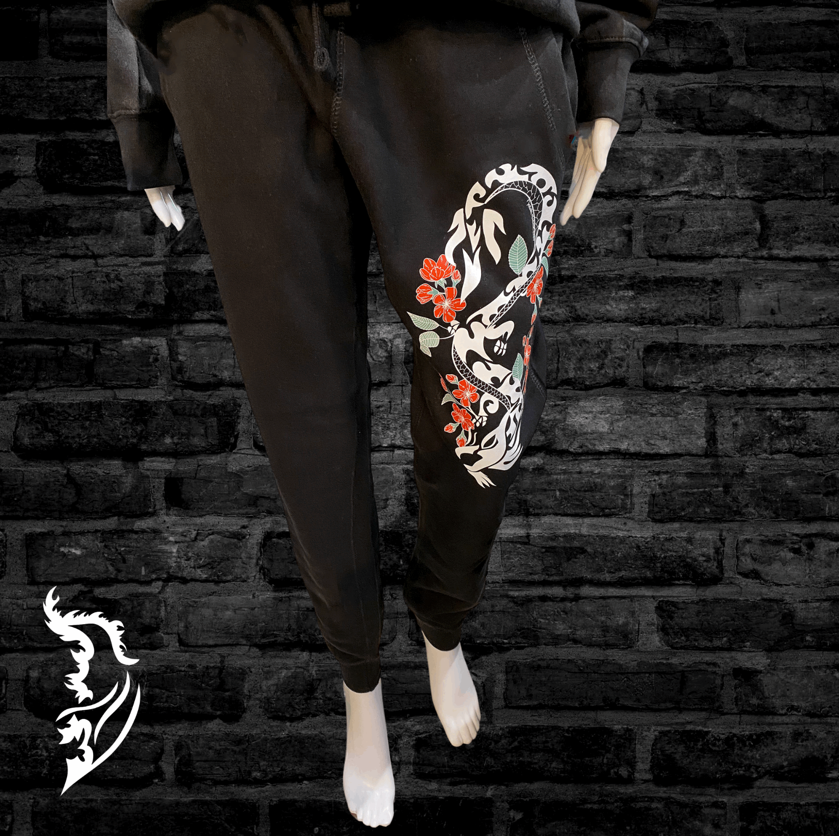 Cherry Blossom Dragon Joggers
