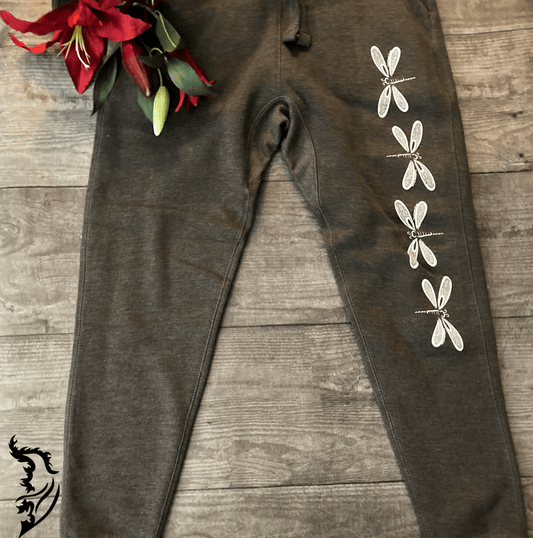 Dragonfly Hand - drawn Fleece Lined Joggers