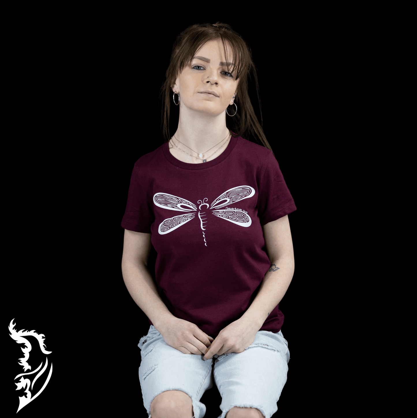 Dragonfly Hand - drawn Ladies Tee