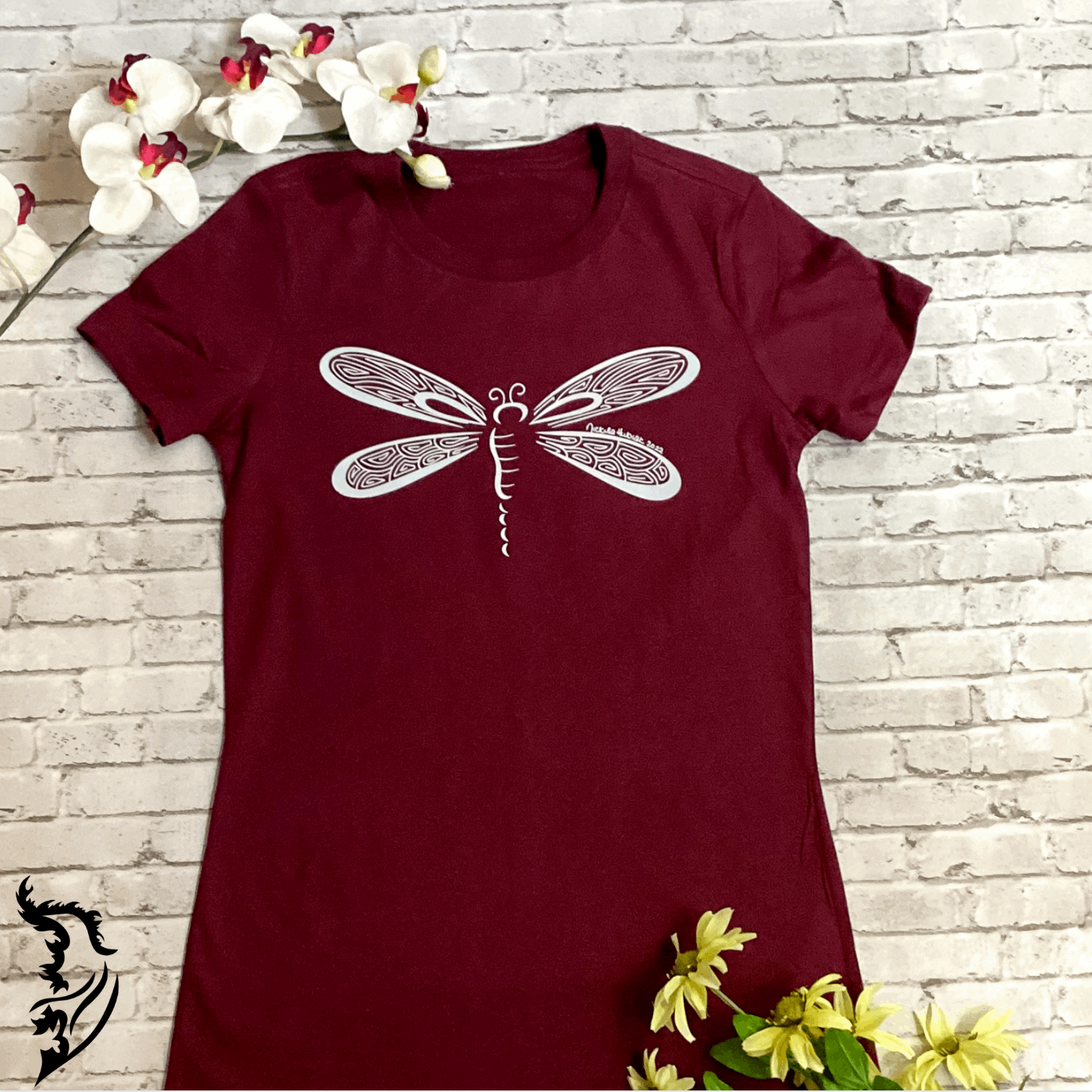 Dragonfly Hand - drawn Ladies Tee