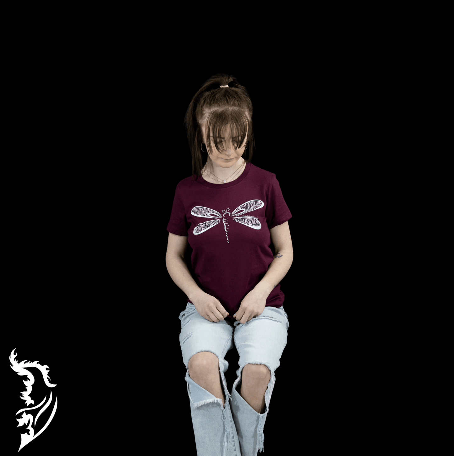 Dragonfly Hand - drawn Ladies Tee