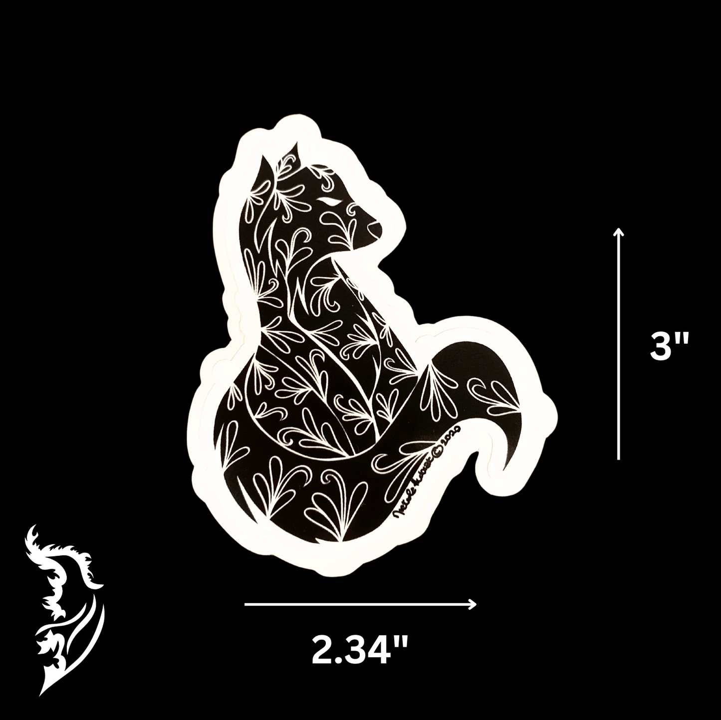 Fox Hand - drawn Vinyl Sticker