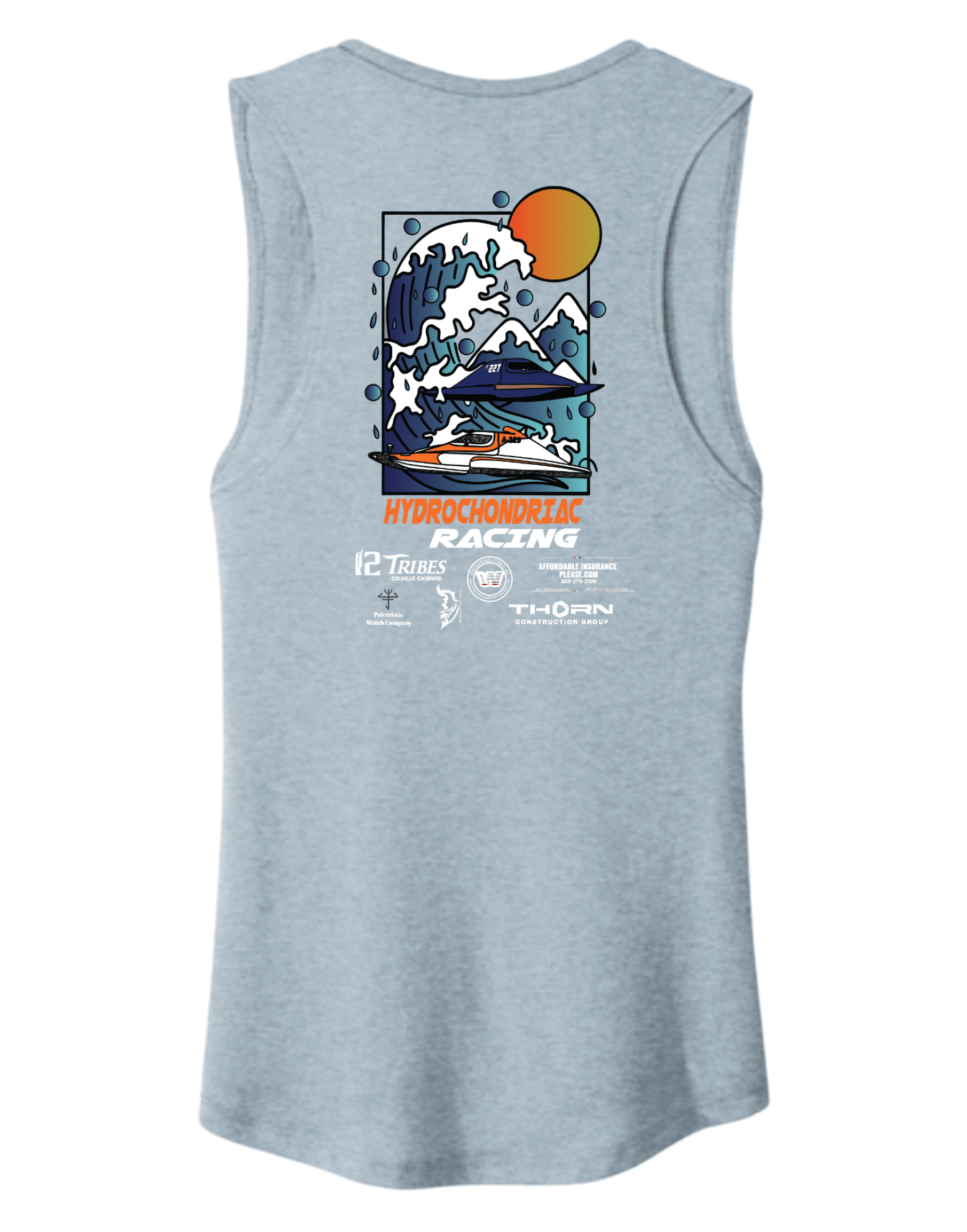 Hydrochondriac Racing Ladies Muscle Tank