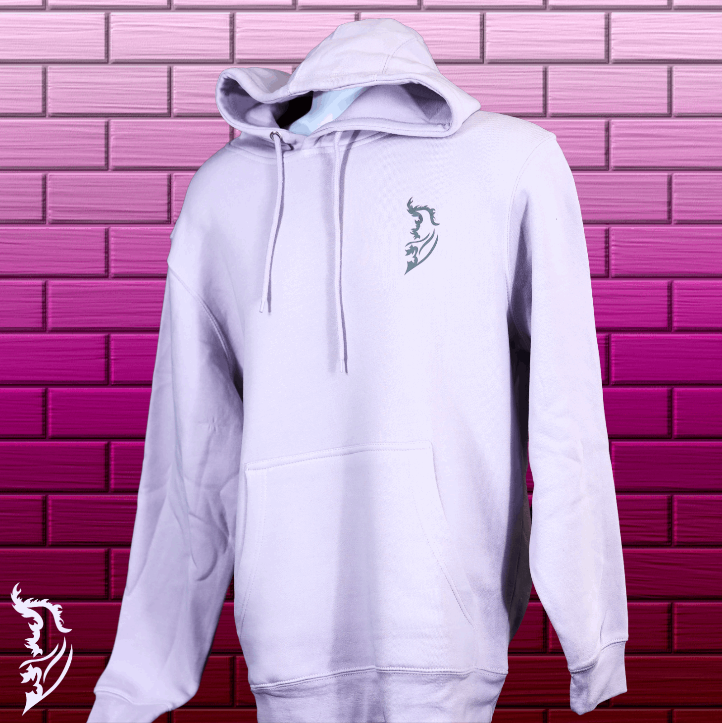 Lady on a Pedestal Hand - drawn Fleece Hoodie