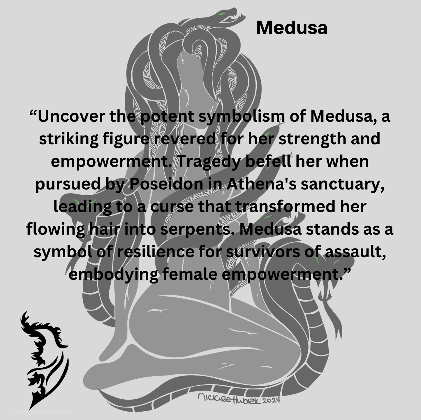 Medusa Hand - drawn Fleece Hoodie