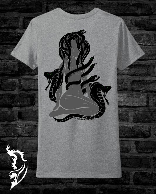 Medusa Ladies Hand - drawn T-Shirt