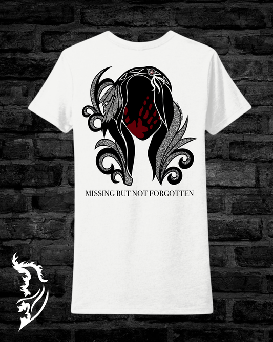 Missing But Not Forgotten Hand - drawn Ladies T-Shirt