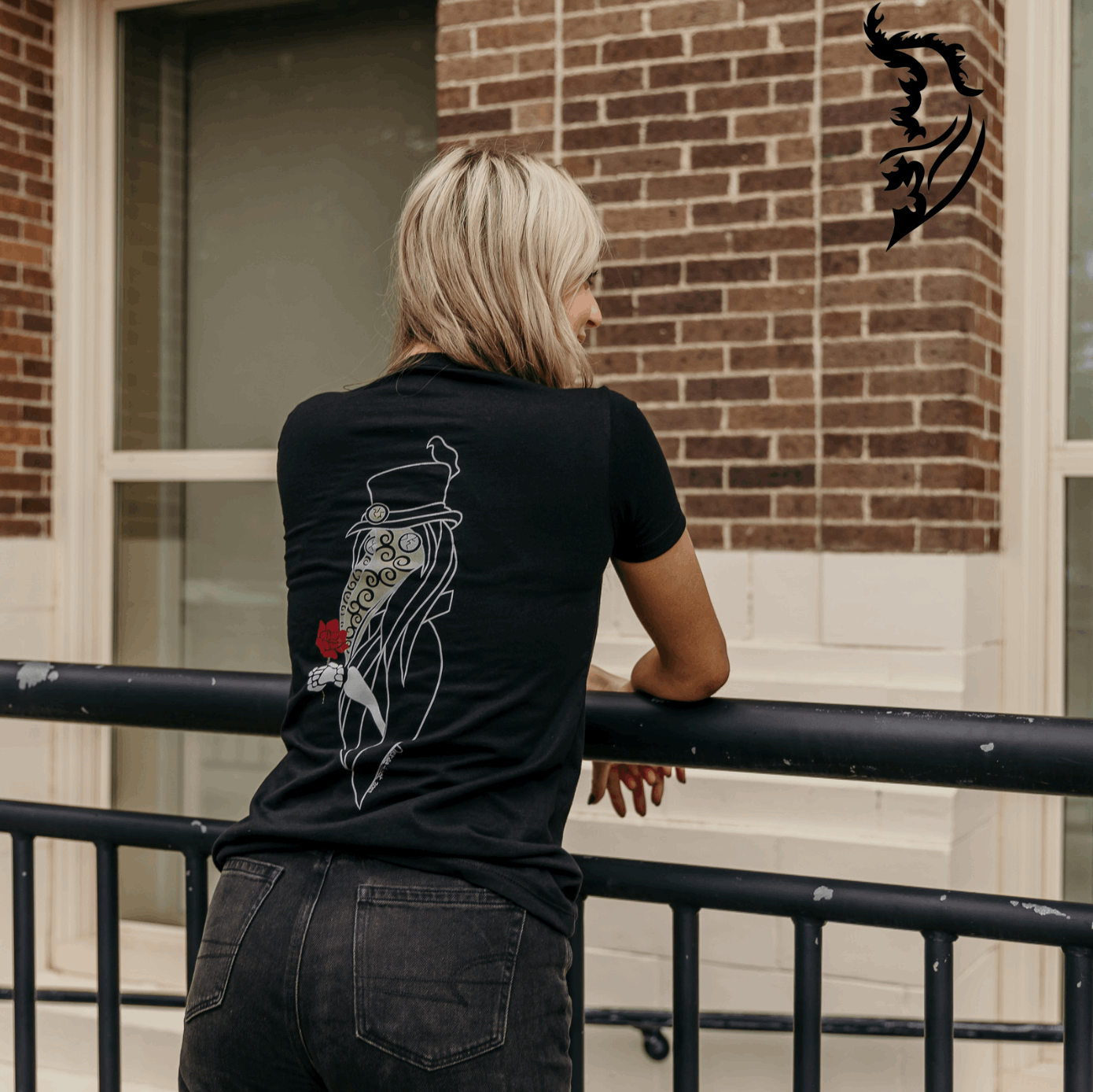 Plague Doctor Hand - drawn Ladies T-Shirt