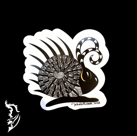 Porcupine Snail Hand - drawn Vinyl Sticker