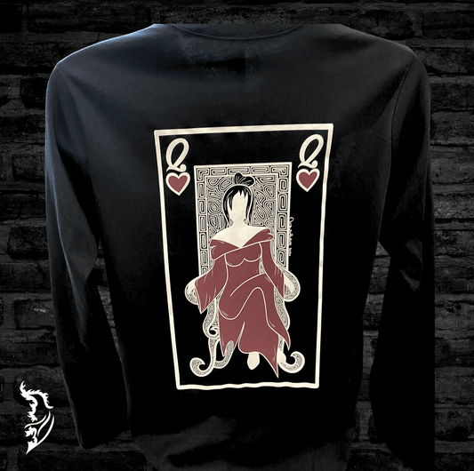 Queen of Hearts Hand - drawn Long Sleeve