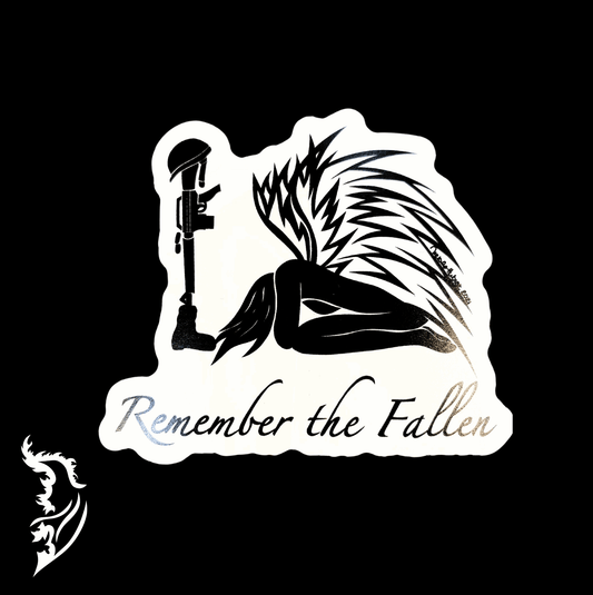Remember the Fallen Hand - drawn Vinyl Sticker