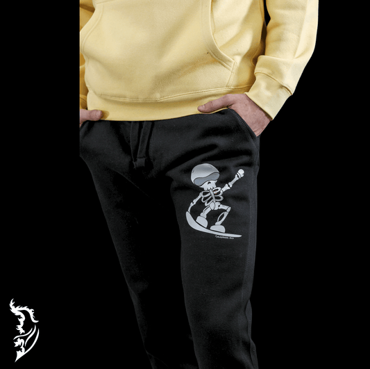"Skelly" Skeleton Snowboarder Hand - drawn Joggers