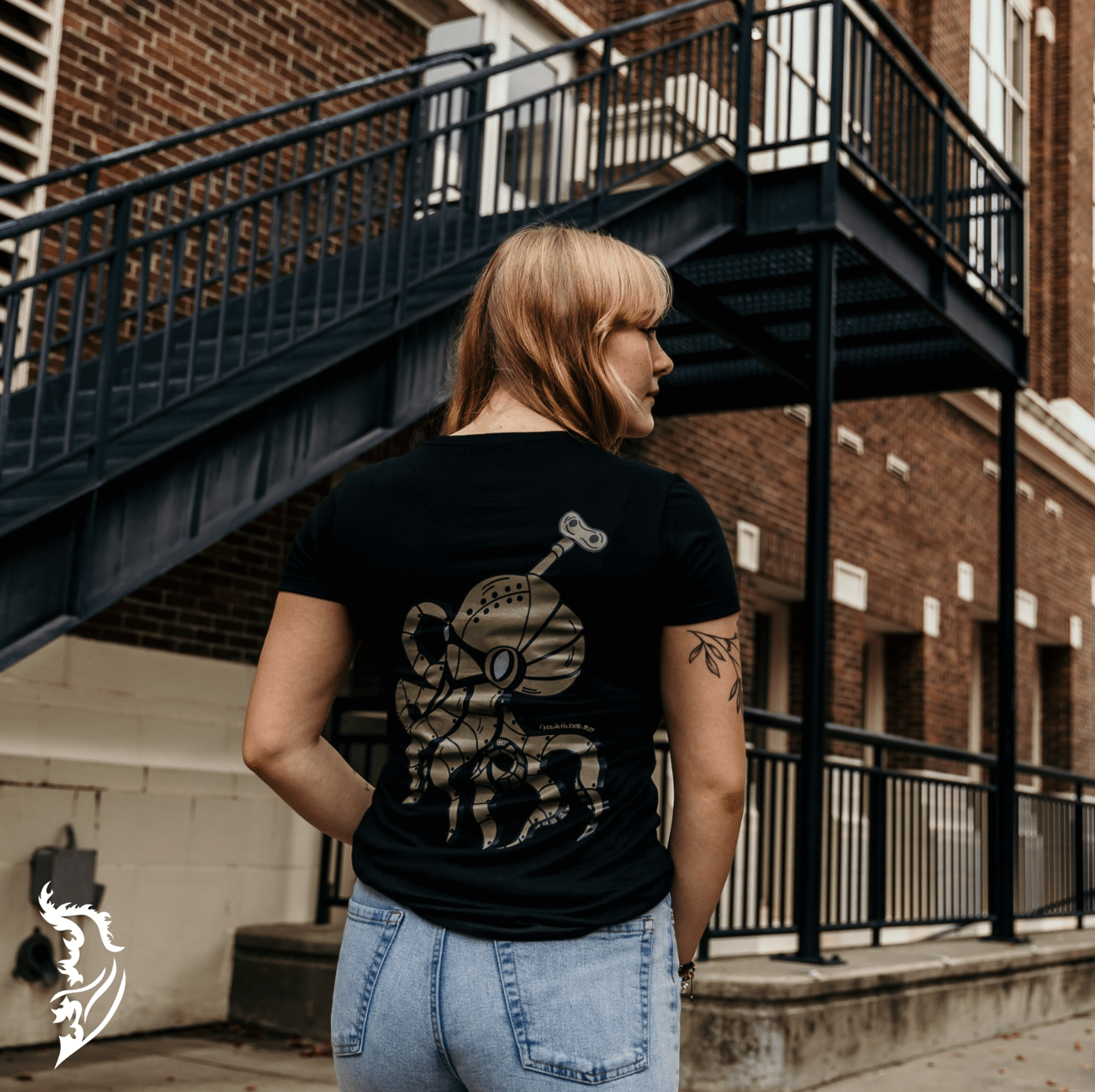 Steampunk Octopus Hand - drawn T-Shirt | Ladies
