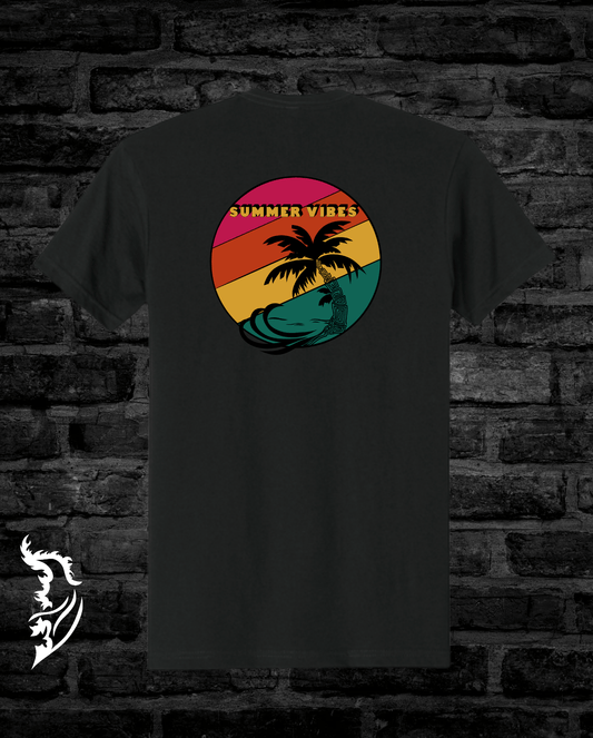 Summer Vibes Men's Hand - drawn T-Shirt