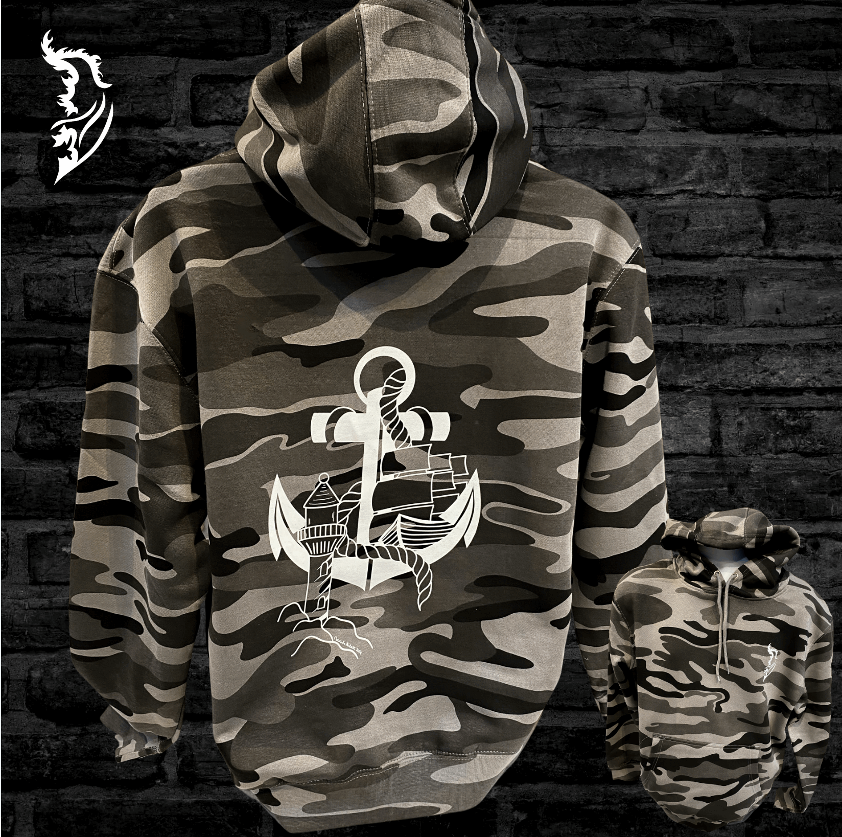 Surviving the Storm Hand - drawn Fleece Hoodie