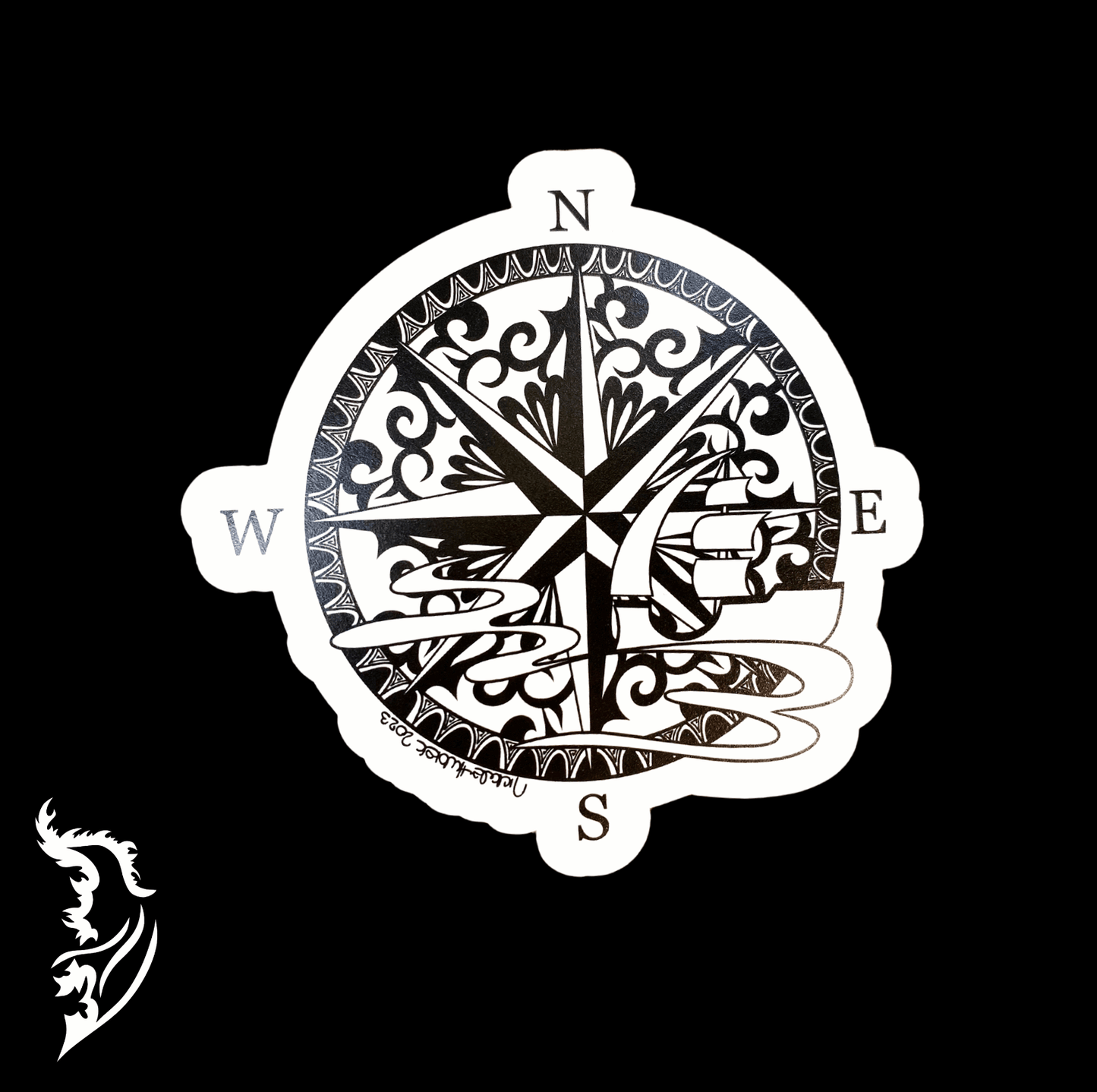 Wander Far Hand - drawn Vinyl Sticker