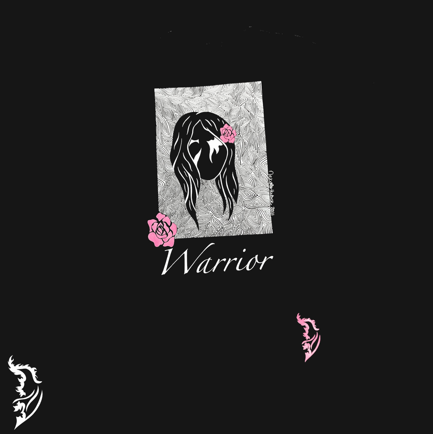 Warriors Pink - Limited Edition Hand - drawn Ladies T-Shirt