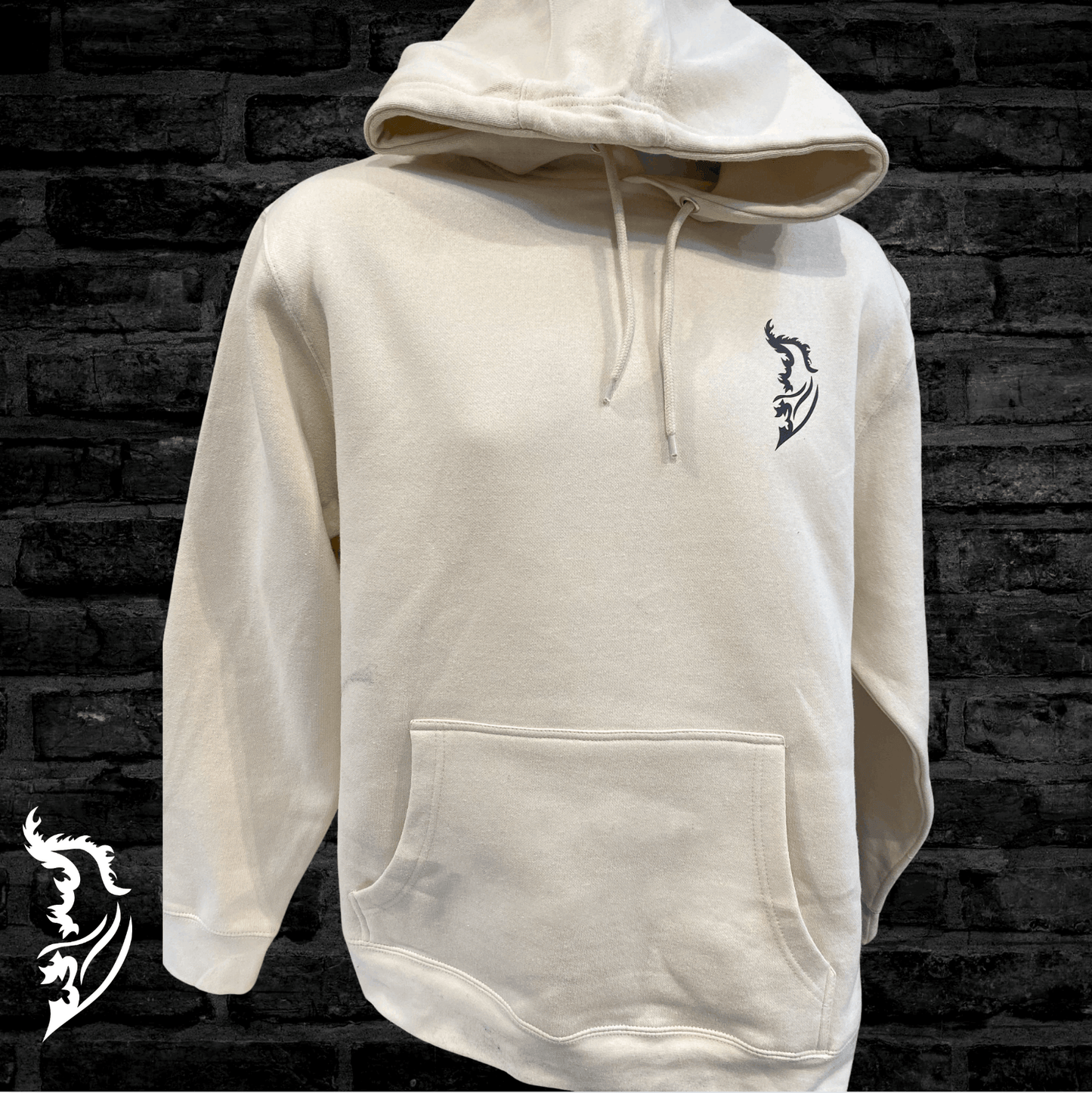 Wolf Hand - drawn Fleece Lined Hoodie