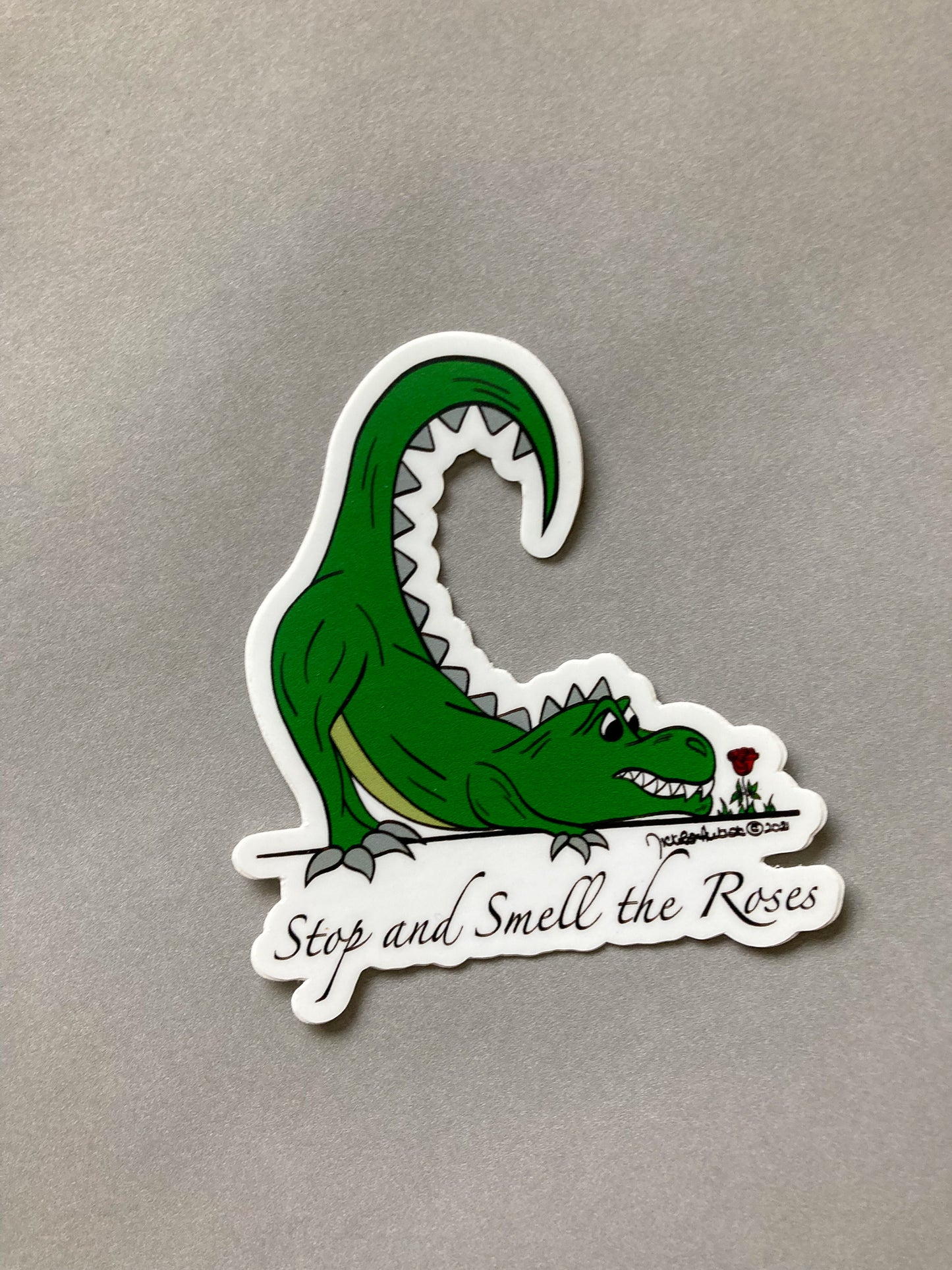 Stop & Smell the Roses - Trex | Vinyl Sticker