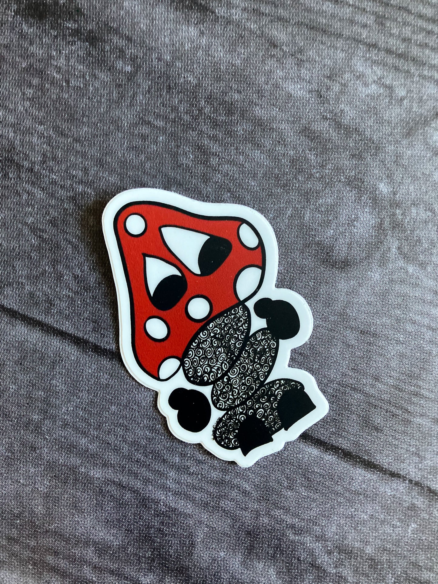 Fun Guy (Mushroom) Hand-drawn Vinyl Sticker