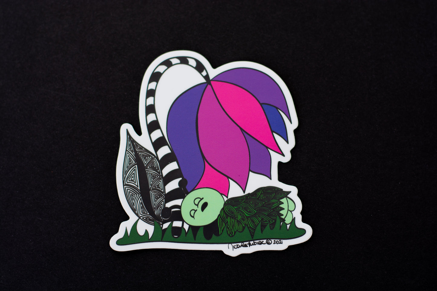 Sleeping Bug Vinyl Sticker