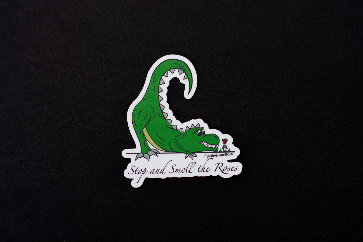 Stop & Smell the Roses - Trex | Vinyl Sticker