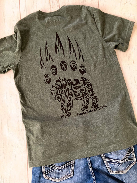 Bear Paw Hand - drawn T-Shirt | Men's