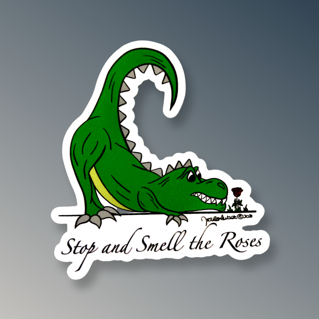 Stop & Smell the Roses - Trex | Vinyl Sticker